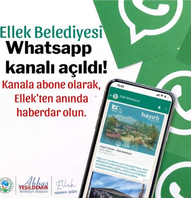 Ellek Belediyesi WhatsApp kanalı açıldı!